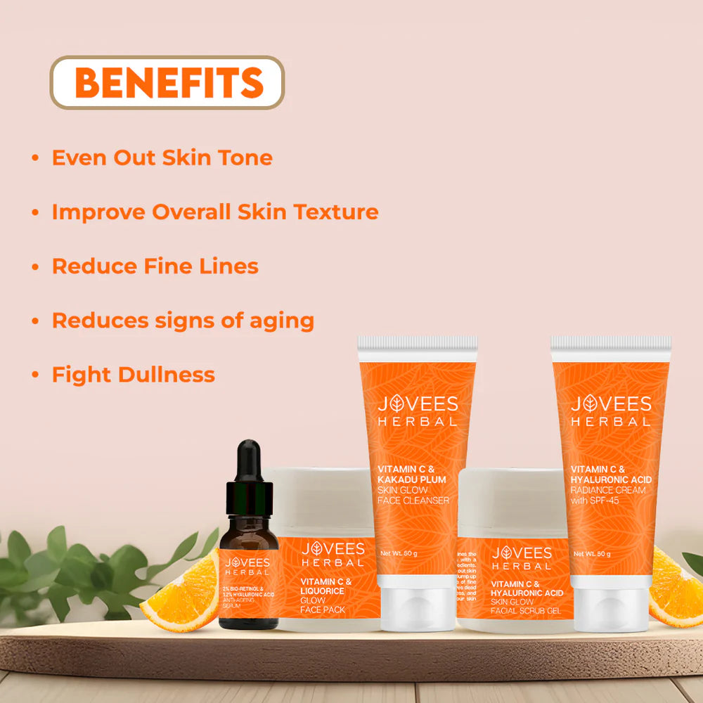 Jovees Vitamin C & Hyaluronic Acid Glow & Radiance Big Facial Kit