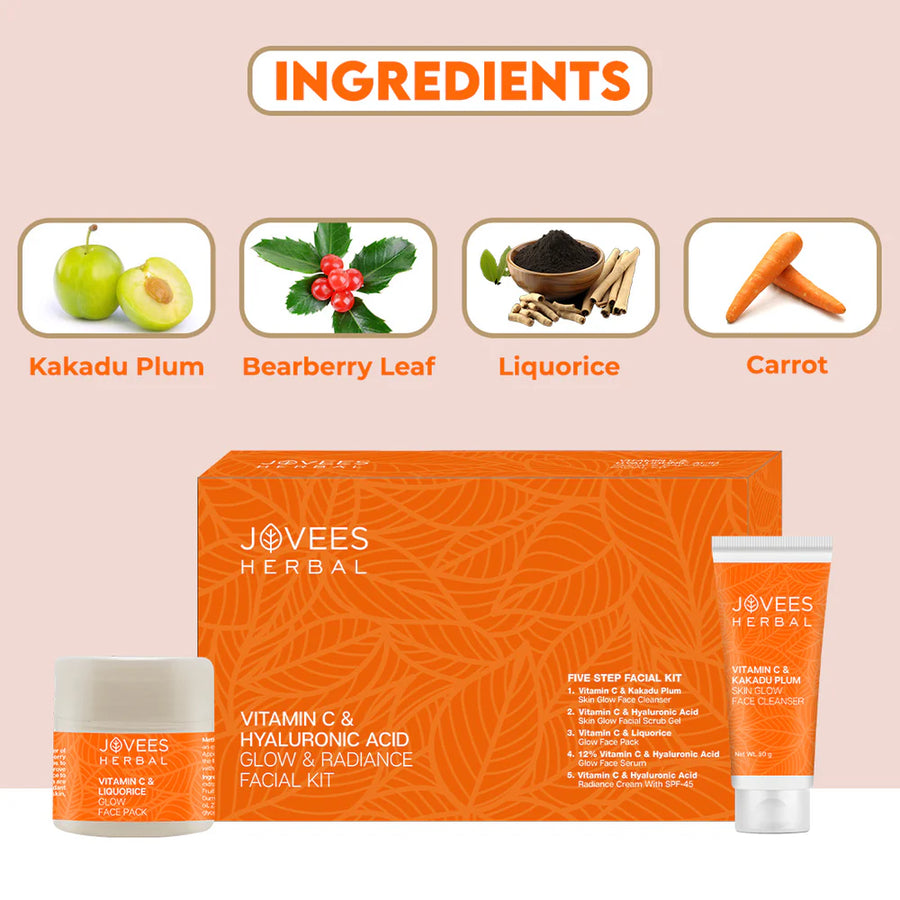 Jovees Vitamin C & Hyaluronic Acid Glow & Radiance Big Facial Kit