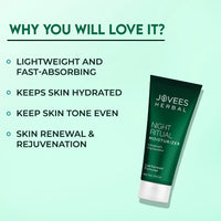 Jovees Night Ritual Moisturizer | Prevents Dark Spots | Reduces Fine Line | Skin Renewal & Rejuvenation 100ml