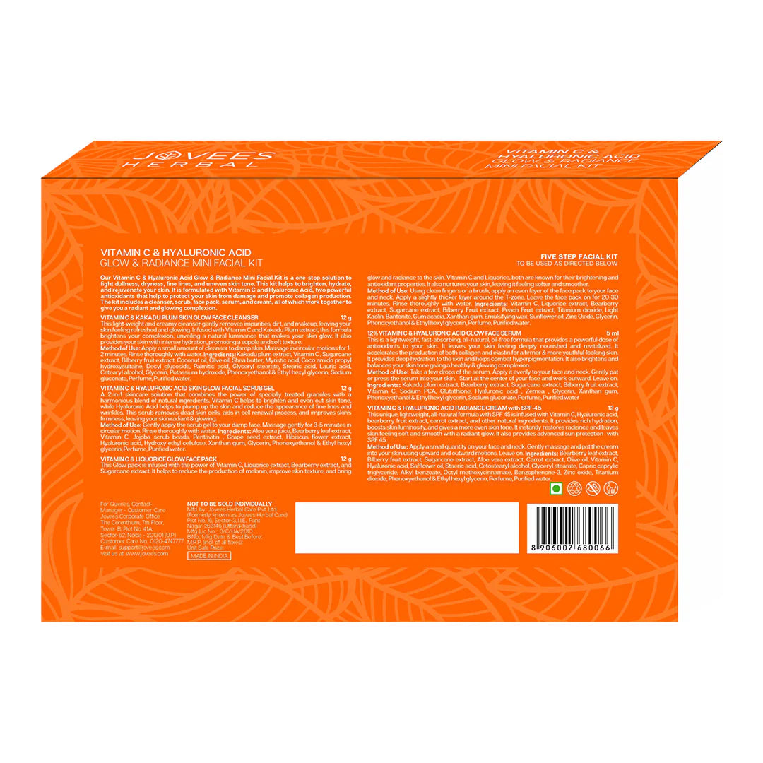 Jovees Vitamin C & Hyaluronic Acid Glow & Radiance Mini Facial Kit