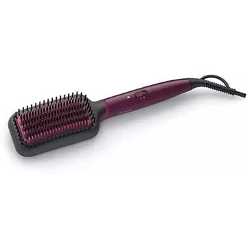 Philips Hair Straightening Brush with Silk Protect Technology I Naturally Straight hair in 5 Mins I BHH730/00