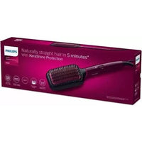 Philips Hair Straightening Brush with Silk Protect Technology I Naturally Straight hair in 5 Mins I BHH730/00