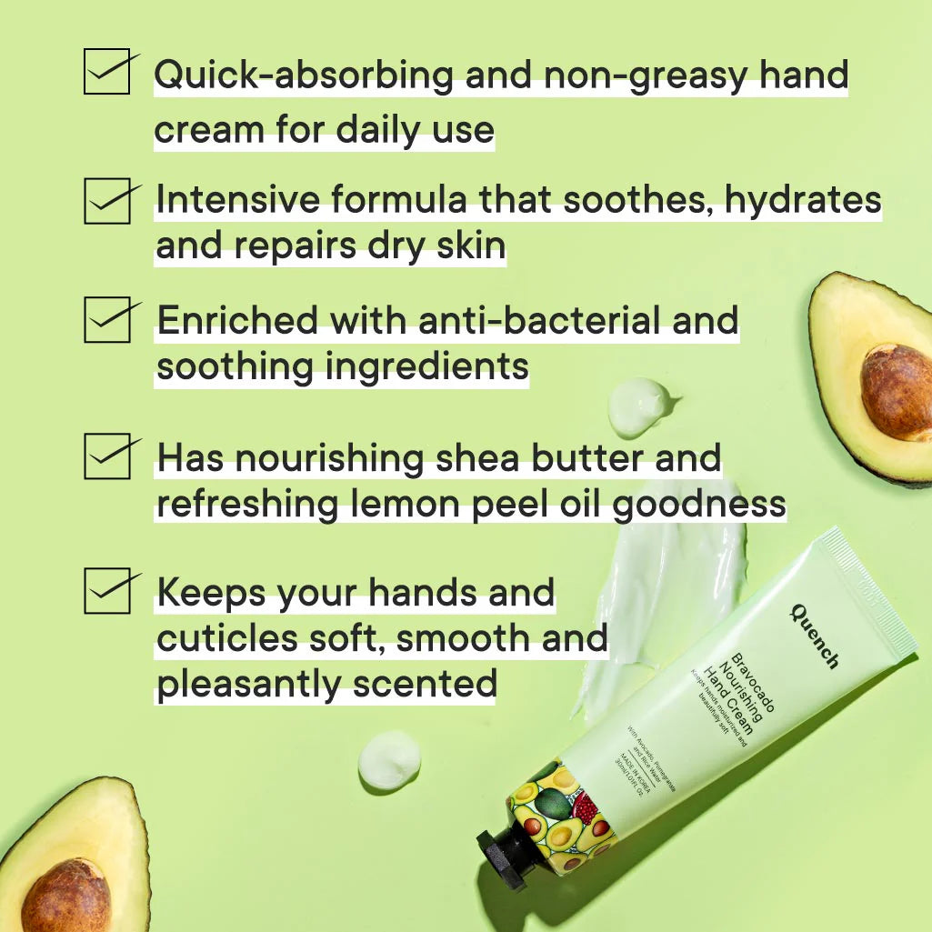 Quench Bravocado Nourishing Hand Cream - 30 ML