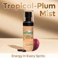 mcaffeine Plum Passion Energizing Coffee Body Mist | Long Lasting fragrance of tropical plum - 100 ml