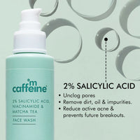 Mcaffine 2% Salicylic Acid Niacinamide & Matcha Tea Face Wash - 100 ml