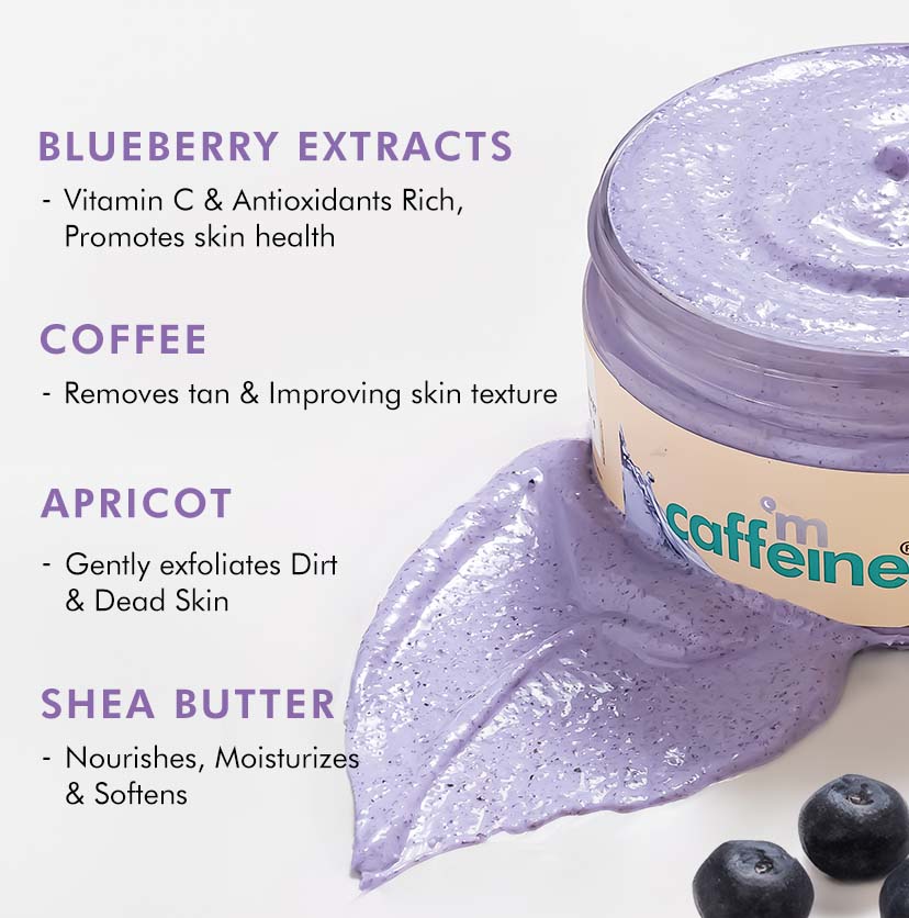 mCaffeine Blueberry Breeze Body Scrub 175g