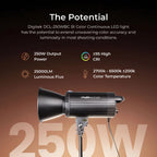 Digitek Lite (DCL-250WBC) Combo Bi Color Continuous LED Light with 18 CM Reflector Suitable for All Kinds of Small Production Photography/Power Saving & Environment Protection
