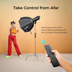 Digitek Lite (DCL-250WBC) Combo Bi Color Continuous LED Light with 18 CM Reflector Suitable for All Kinds of Small Production Photography/Power Saving & Environment Protection