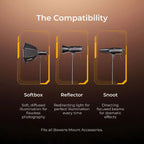 Digitek Lite (DCL-250WBC) Combo Bi Color Continuous LED Light with 18 CM Reflector Suitable for All Kinds of Small Production Photography/Power Saving & Environment Protection