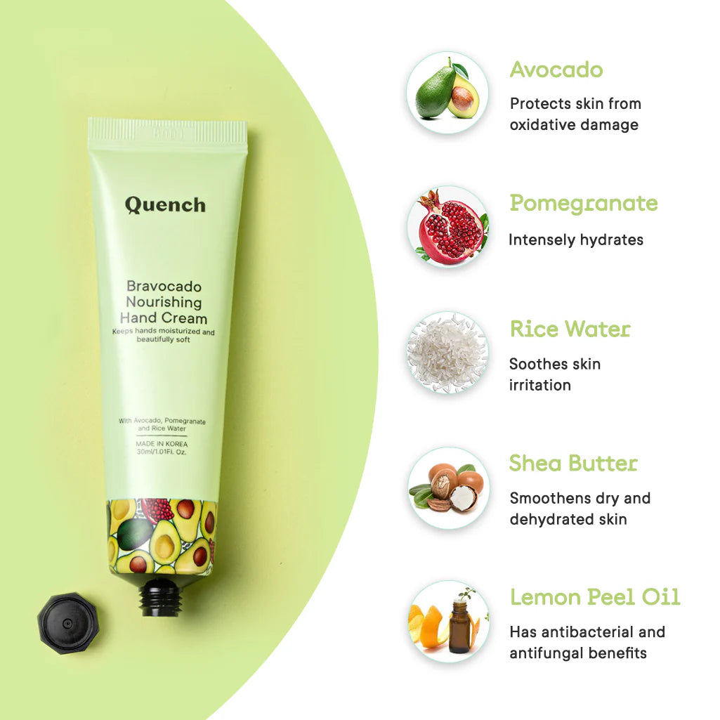 Quench Bravocado Nourishing Hand Cream - 30 ML