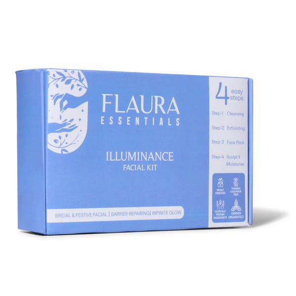 FLAURA ESSENTIALS Illuminance Festive Facial Kit 4 Easy Steps