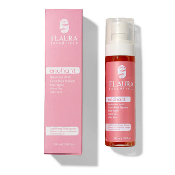 FLAURA ESSENTIALS ENCHANT HYALURONIC ACID CARROT ROOT FERMENT ROSE WATER 100ml