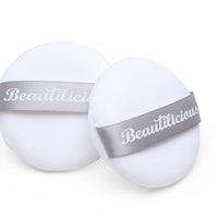 Beautilicious Large Luxury Powder Puff - Round (White)