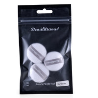 Beautilicious Mini Luxury Powder Puff - Round (White)