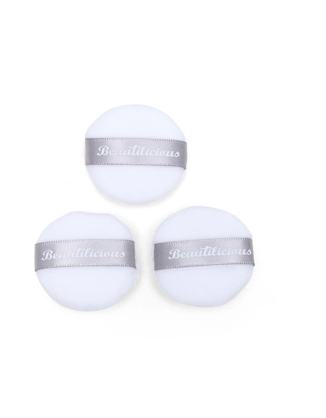 Beautilicious Mini Luxury Powder Puff - Round (White)