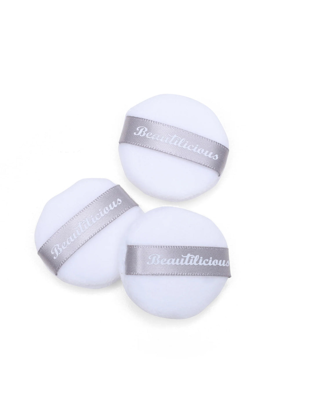 Beautilicious Mini Luxury Powder Puff - Round (White)