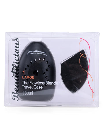 BEAUTILICIOUS BAKE CUT BLACK BLENDER WITH TRAVEL CASE - FLAWLESS BLENDER