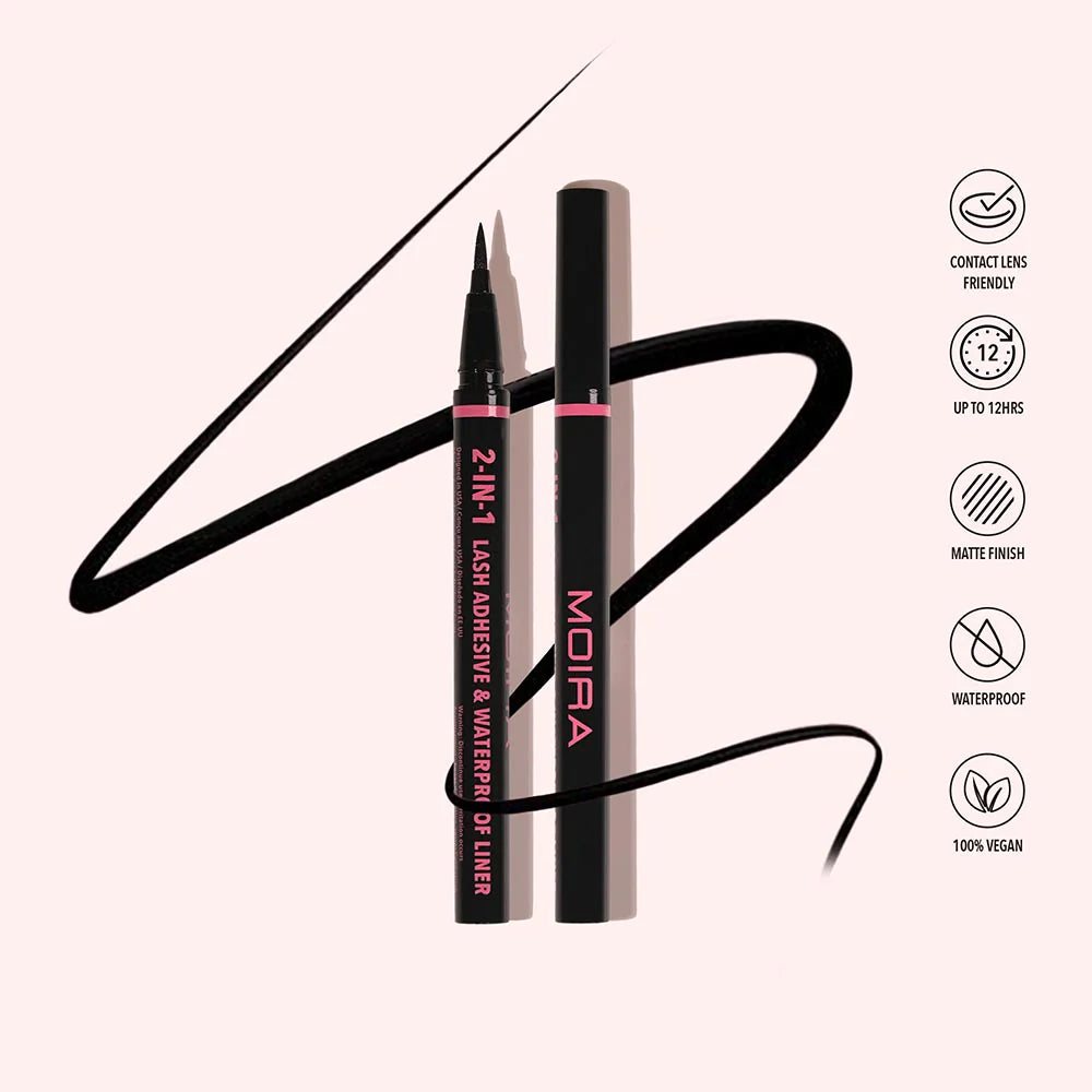 MOIRA 2-In-1 Lash Adhesive & Waterproof Liner 0.7g