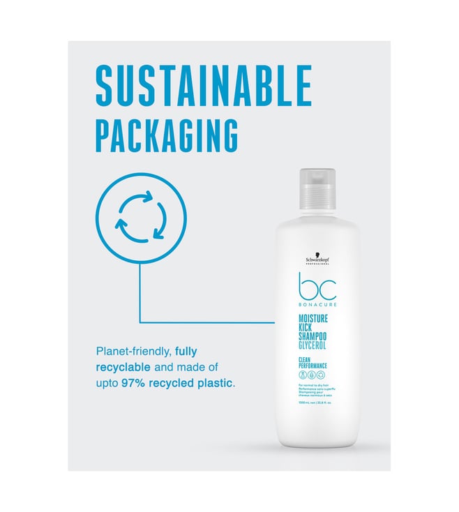 Schwarzkopf Professional Bonacure Moisture Kick Shampoo with Glycerol 1000ml