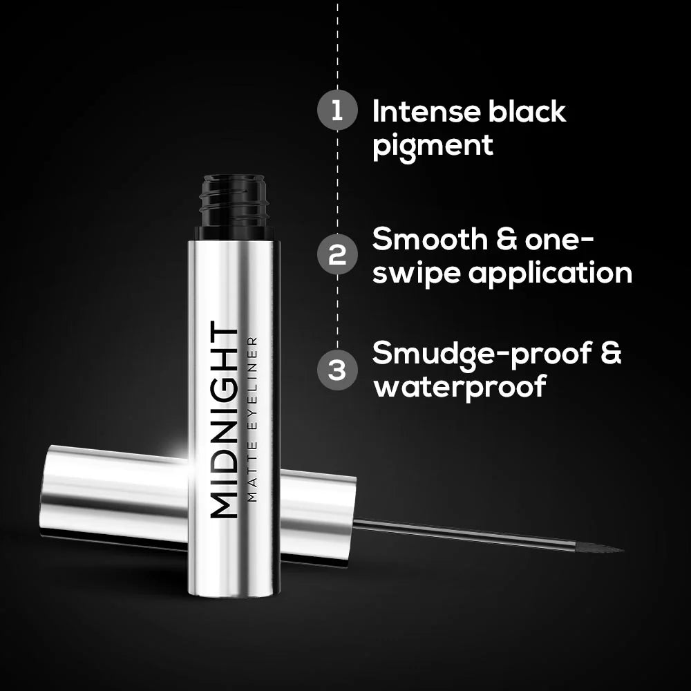 RENEE Midnight Matte Eyeliner, 2.5ml