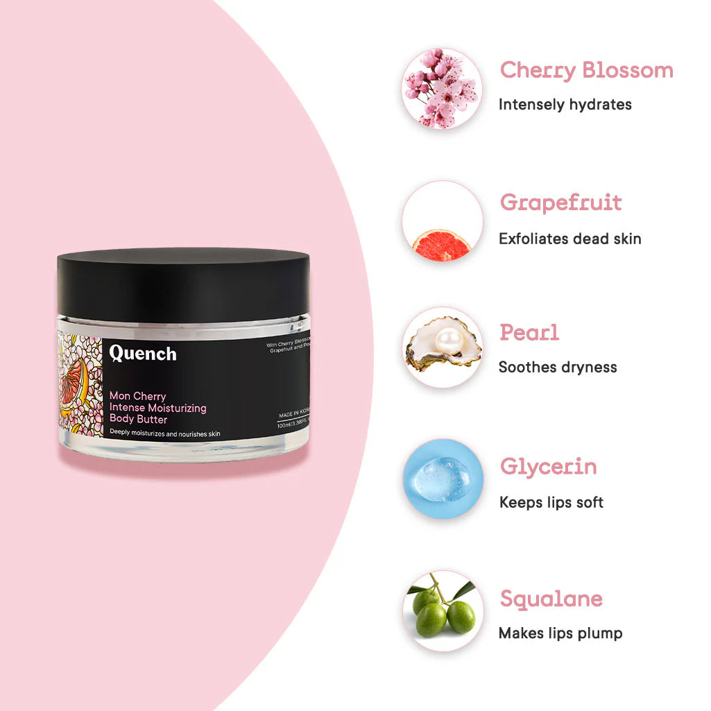 Quench Intense Moisturizing Body Butter with Cherry Blossom Radiance - 100 ML