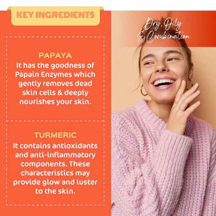 Glowup PAPAYA & TURMERIC FACE SCRUB 75g