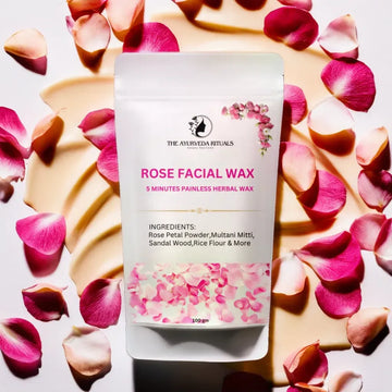 The Ayurveda Rituals Rose Facial Wax – 5 Minute Painless Herbal Wax 100g