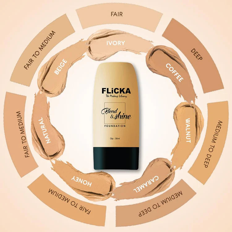 Flicka Blend & Shine Foundation 01 Ivory