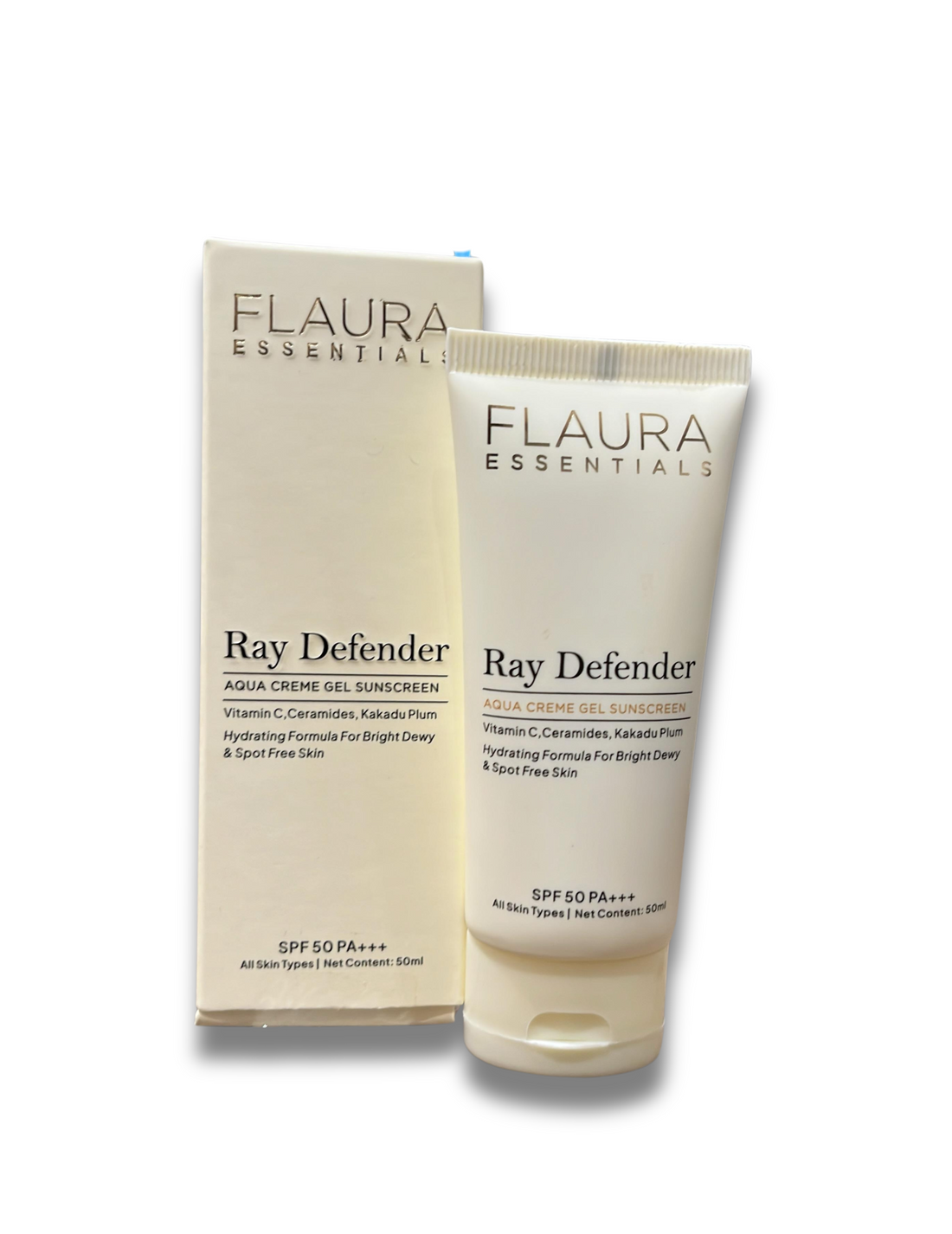 FLAURA ESSENTIALS Ray Defender Aqua Creme Gel Sunsscreen Spf 50 PA+++ 50ml