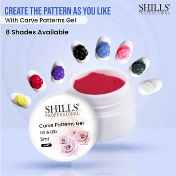 Shills Professional Carve Patterns Gel UV/LED A447 RED 5ml