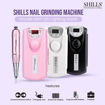 Shills Professional Nail Grinding Machine Handle LED Lighing Assit Only Black Color