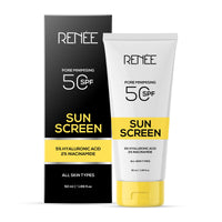 RENEE Pore Minimising Sunscreen SPF 50 with 5% Hyaluronic acid and 2% Niacinamide 50ml