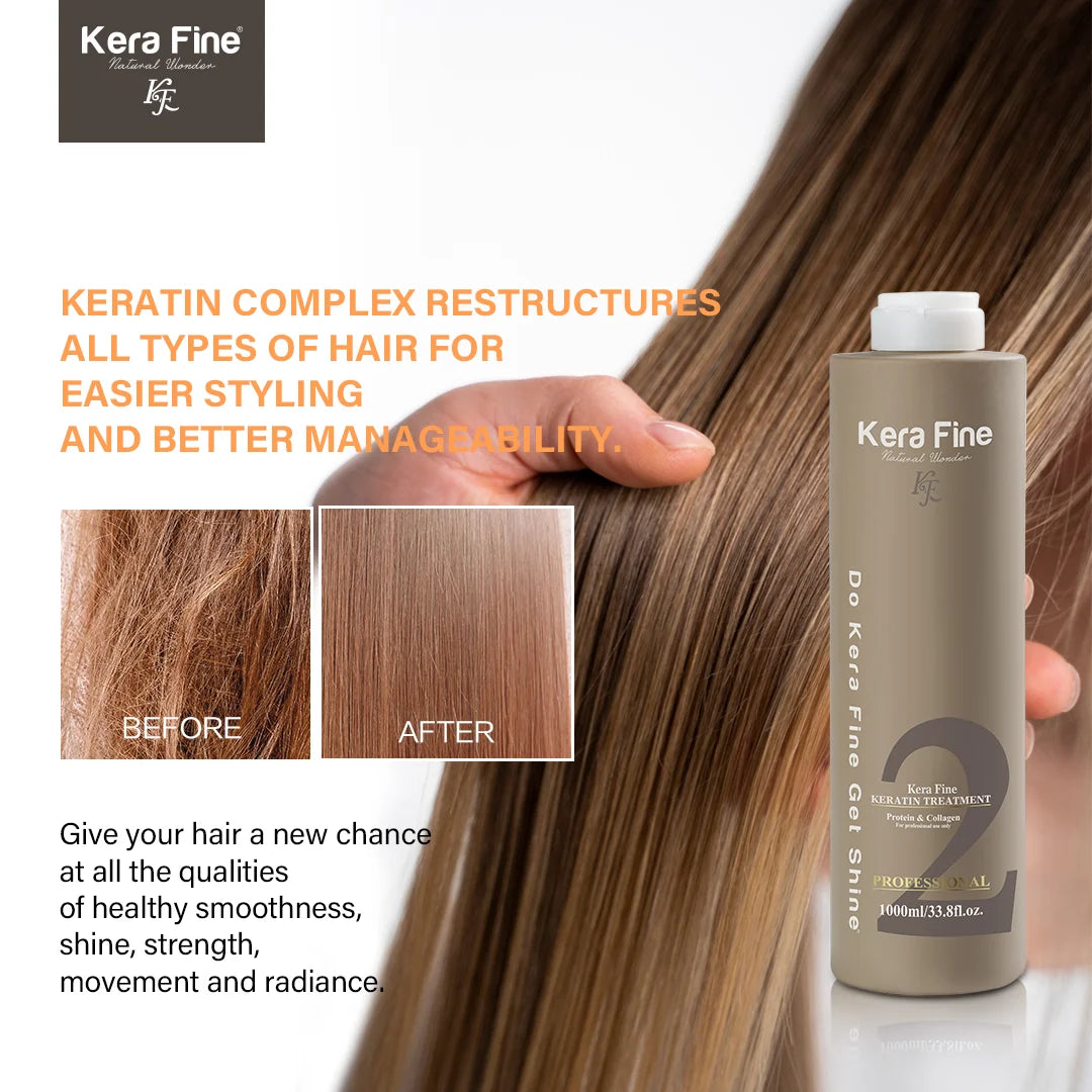 Kera Fine Keratin Treatment Protein Collagen For Professional Use Only 1000ml