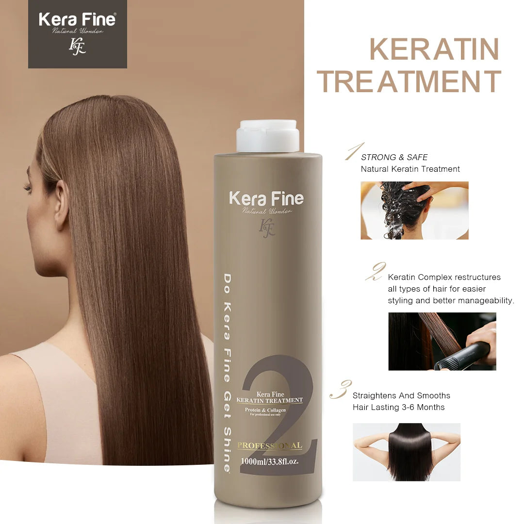 Kera Fine Keratin Treatment Protein Collagen For Professional Use Only 1000ml