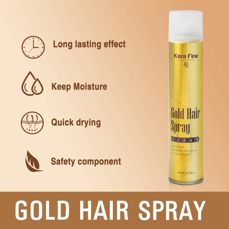 Kera Fine Gold Hair Spray 420ml