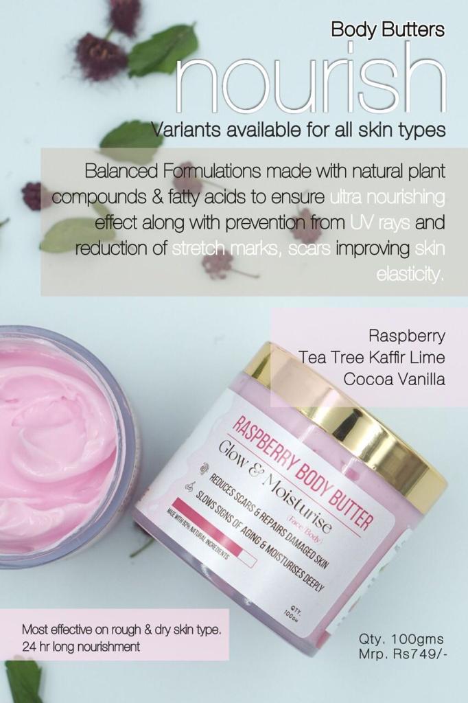 FLAURA ESSENTIALS RASPBERRY BODY BUTTER  QTY.100GMS