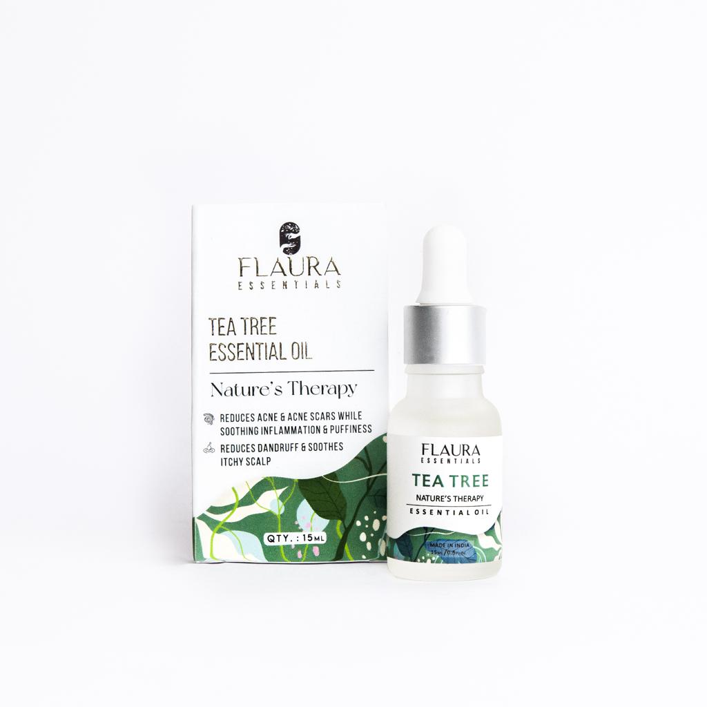 FLAURA ESSENTIALS TEA TREE ESSENTIAL OIL NATURE'S THERAPY 15ML