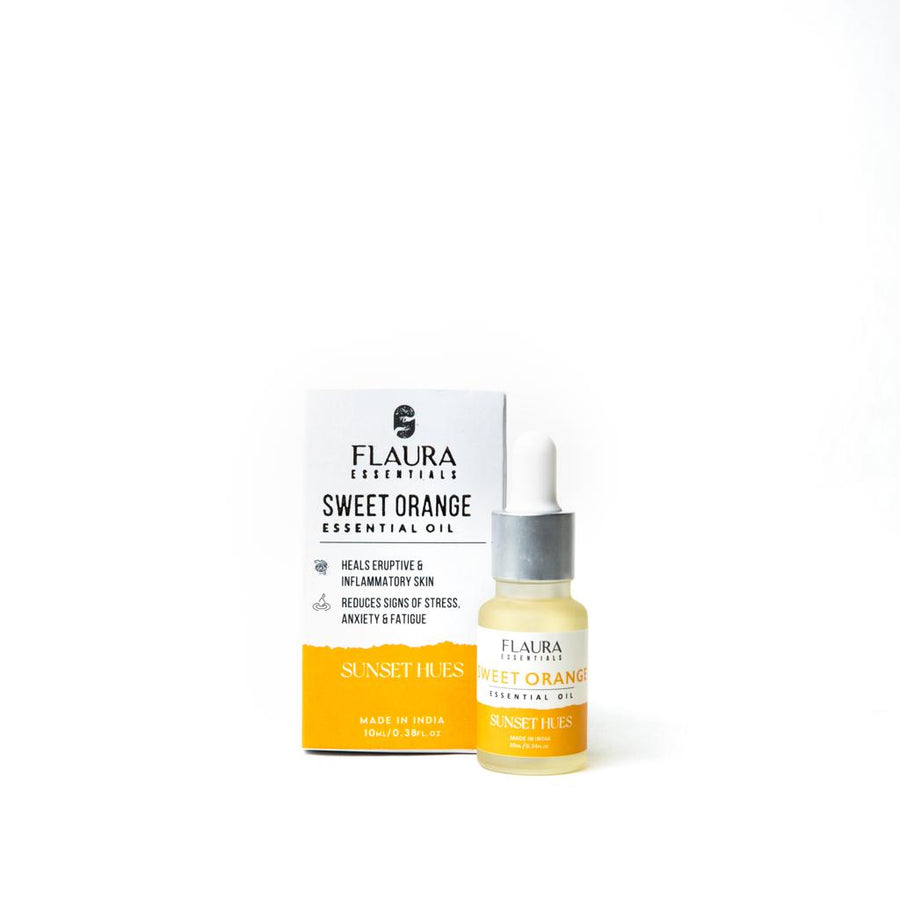 FLAURA ESSENTIALS SWEET ORANGE ESSENTIAL OIL SUNSET HUES 10ML