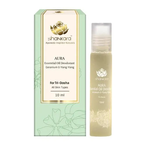 Shankara Aura Essential Oil Deodorant - Geranium & Ylang Ylang 10ml