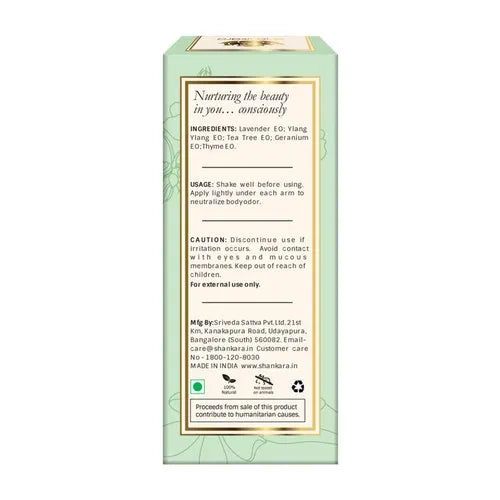 Shankara Aura Essential Oil Deodorant - Geranium & Ylang Ylang 10ml