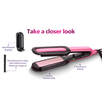 Philips Straightener designed for No Heat Damage I Uniquely designed NourishCare & SilkProtectCare for Styling with heat protection | BHS522/00