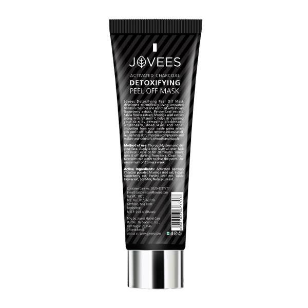 Jovees Activated Charcoal Detoxifying Peel Off Mask | Clarifies 100g