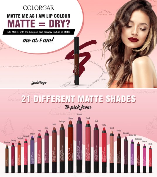 Colorbar Matte me as I am Lipcolor 2.8g