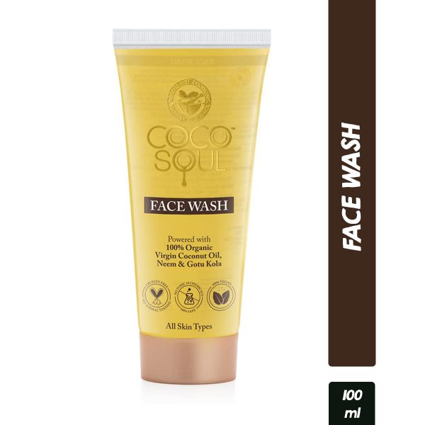 Coco Soul Face Wash with Coconut, Ayurveda for Pore Cleansing - Makers of Parachute Advansed (100ml)