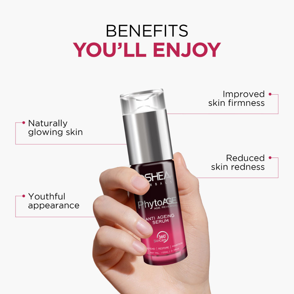 Oshea Herbals Phytoage Reversal Anti-Ageing Face Serum With Zingiber Extract Reduce Fine Lines (40ml)
