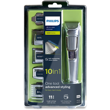 Philips ALL-IN-ONE Trimmer 5000 Series One Tool Advanced Styling For Face , Hair & Body MG3750/33