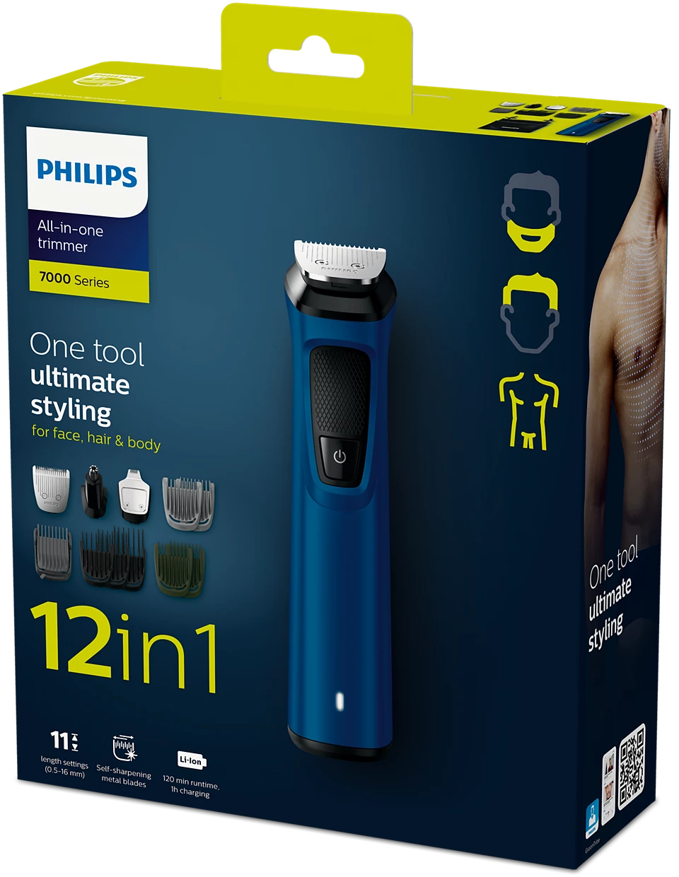 Philips One Tool Ultimate Styling Series 7000 12-in-1, Face, Hair and Body