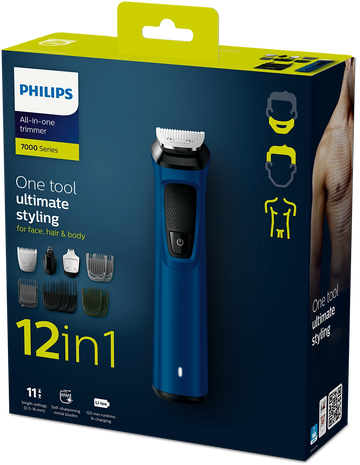 Philips One Tool Ultimate Styling Series 7000 12-in-1, Face, Hair and Body