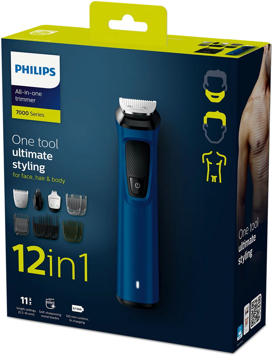 Philips One Tool Ultimate Styling Series 7000 12-in-1, Face, Hair and Body