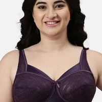 Enamor FB06 Full Support Classic Lace Lift Bra - Non-Padded, Wirefree & Full Coverage